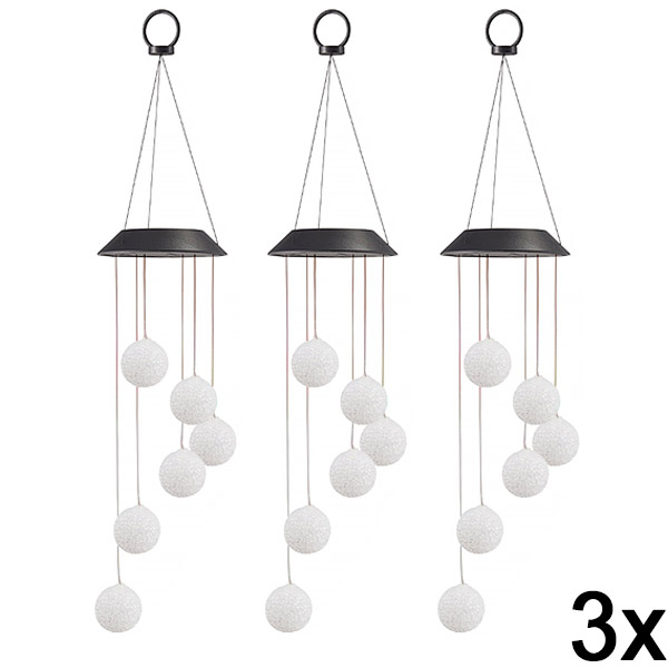 3x Solarna viseća LED baštenska lampa | AURAWIND